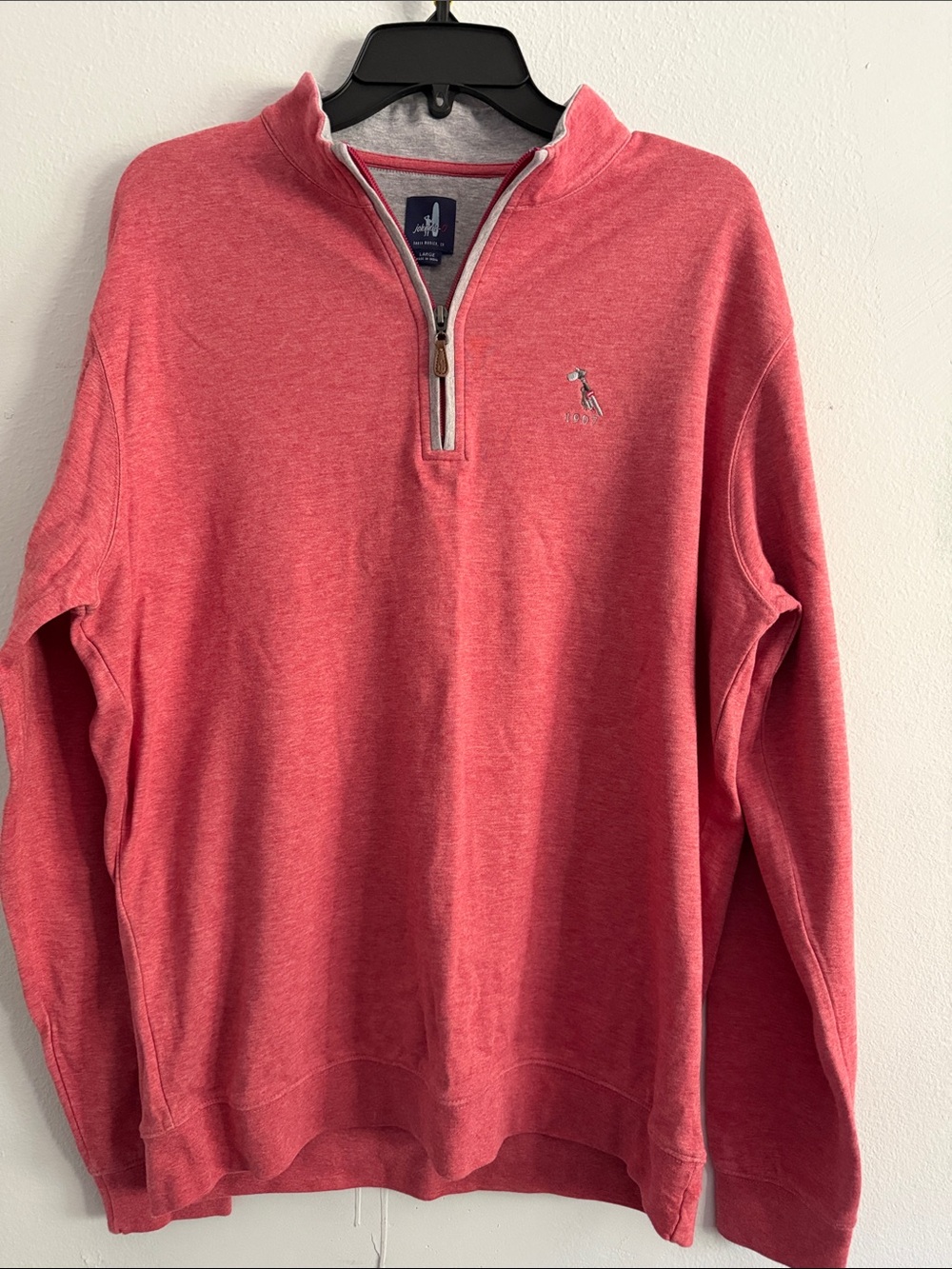 Johnnie-O Sully 1/4 Zip Pullover Men's L - Red Heathered GOLF